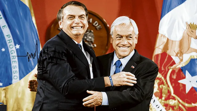 Socios. Los mandatarios de Brasil y Chile, Jair Bolsonaro y Sebastián Piñera, respectivamente acordaron excluir de la cumbre amazónica a Venezuela.