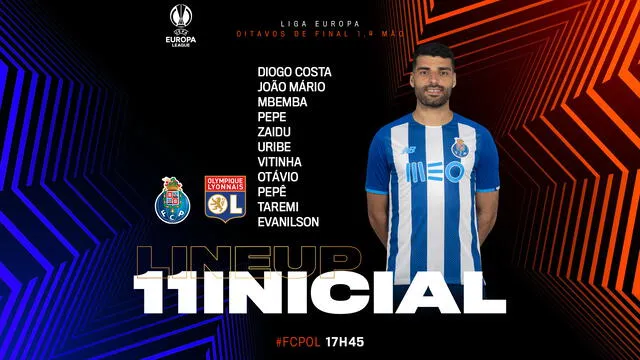 Alineaciones confirmadas del Porto y Lyon de cara al duelo por Europa League