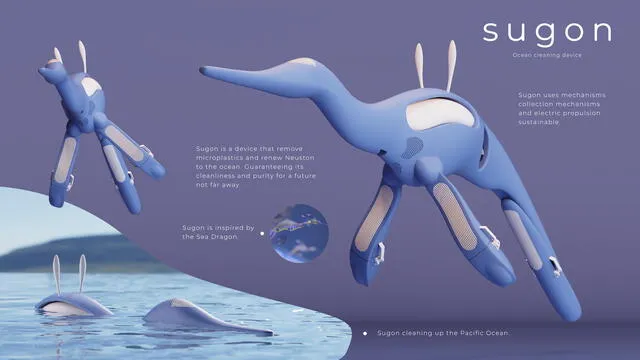 Sugon, el robot recolector de microplásticos marinos que mide 1 metro de largo. Foto: difusión.