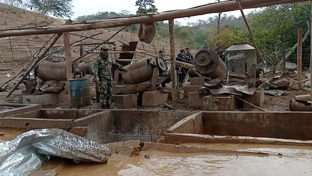 minería ilegal en Piura. Foto: PNP