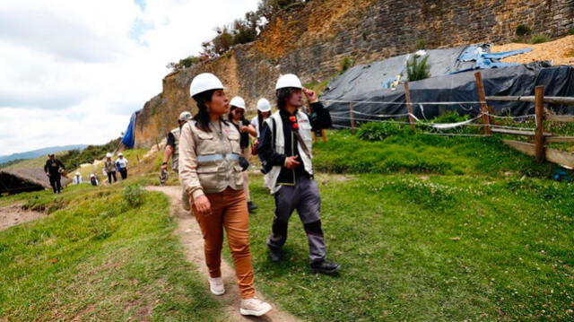 Ministra Betssy Chávez supervisó trabajos en la fortaleza Kuélap