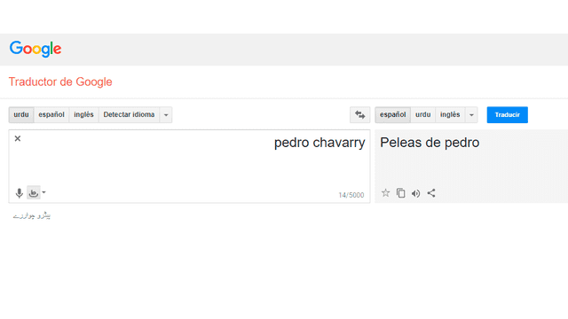 Google Translate: Usuario intentó traducir el nombre 'Pedro Chávarry' y obtuvo polémico resultado