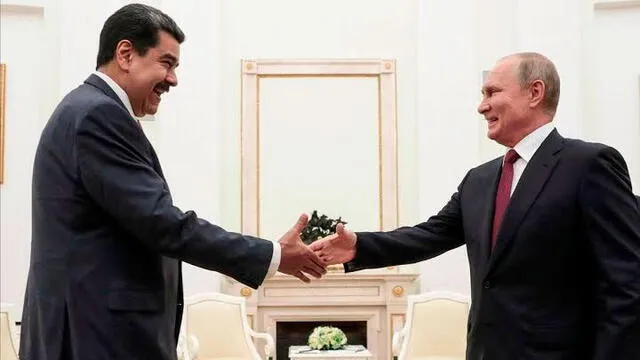Nicolás Maduro y Vladimir Putin. Foto: AFP.