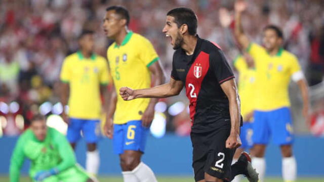 Luis Abram marcó el gol del triunfo de Perú ante Brasil en el 2019. Foto: seleccion peruana