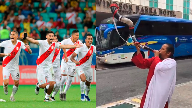 ‘Hincha israelita’ usa peculiar instrumento musical para alentar a la selección peruana