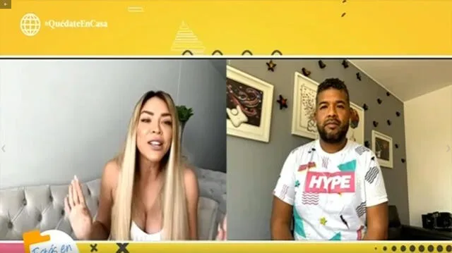 Sheyla Rojas y Choca Mandros. Fuente: América TV