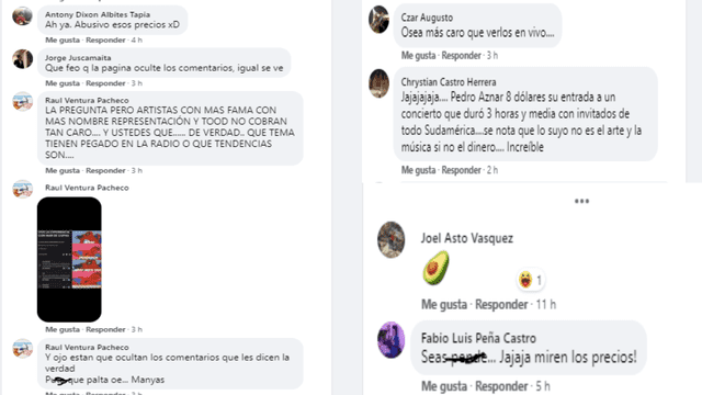 Mar de copas: usuarios critican a banda peruana por excesivos precios de tickets para concierto online. Foto: Facebook.