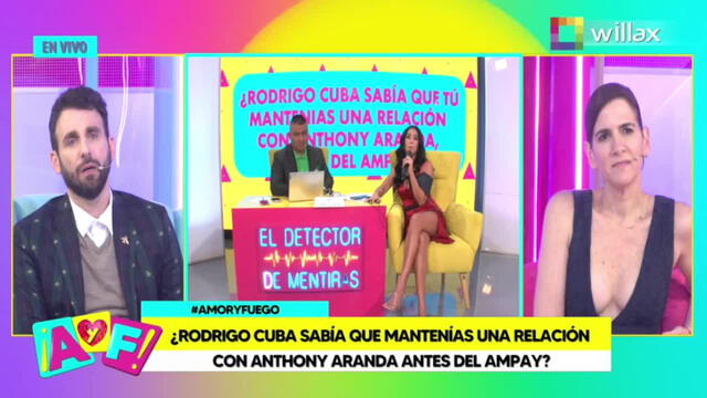 Melissa Paredes estuvo en "Amor y fuego" el 16 de junio. Foto: captura Willax Melissa Paredes estuvo en "Amor y fuego" el 16 de junio. Foto: captura Willax