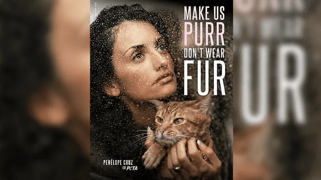 Penélope Cruz Contra el uso de piel animal