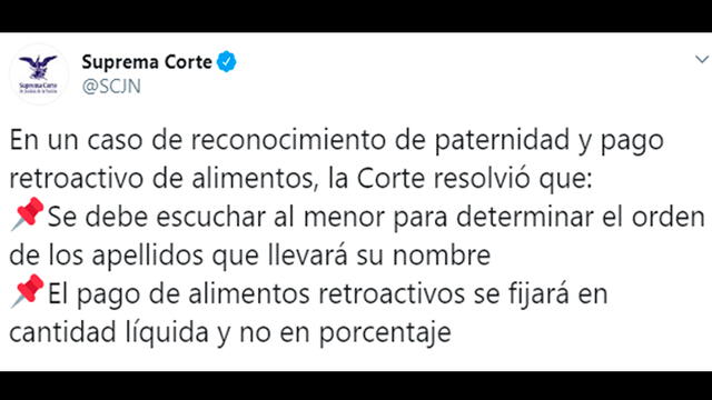Twitter Suprema Corte Justicia - México