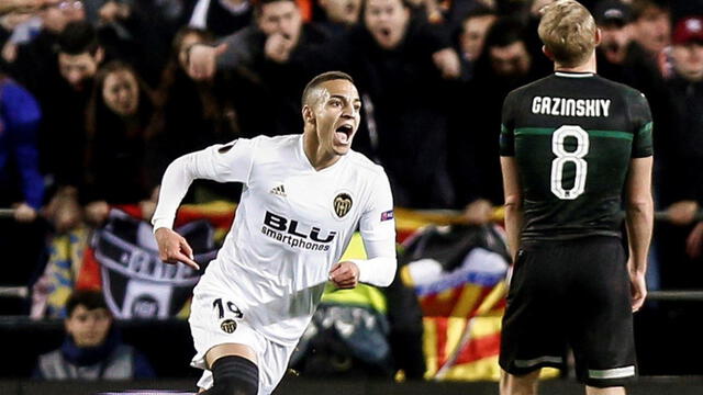 Valencia venció a Krasnodar 2-1 en los octavos de la Europa League  