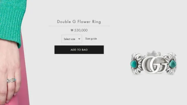 El nuevo anillo de pareja de Dawn y Hyuna es un Gucci de casi 450 dólares.