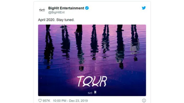 BTS: Big Hit Entertainment en Twitter