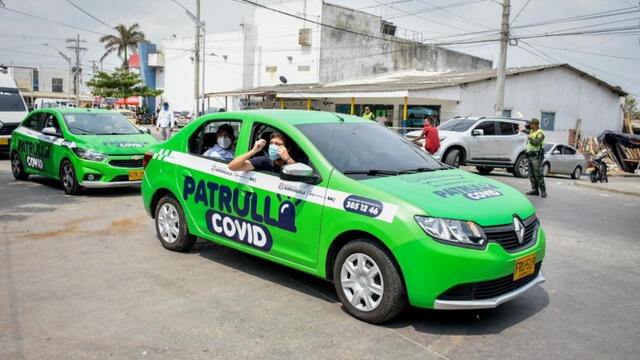 'Patrulla COVID': unidades vehiculares que usarán los efectivos policiales en Barranquilla. (Foto: difusión)