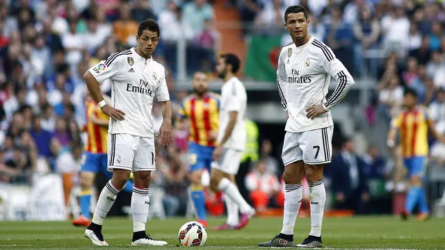 'Chicharito' Hernández y Cristiano Ronaldo