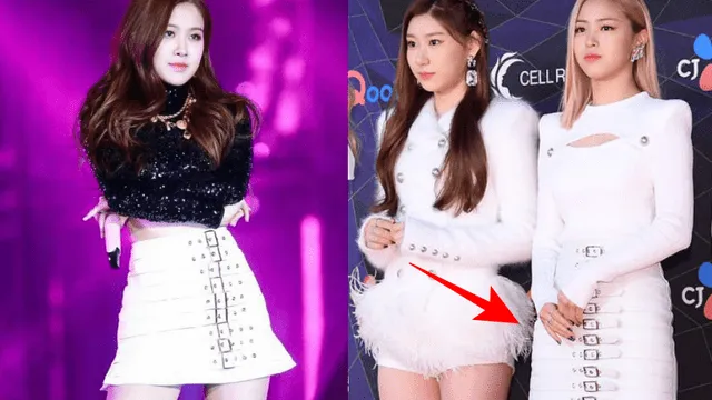 La falda usada por Rosé de BLACKPINK fue utilizada por Ryujin en los  Mnet Asian Music Awards 2019.