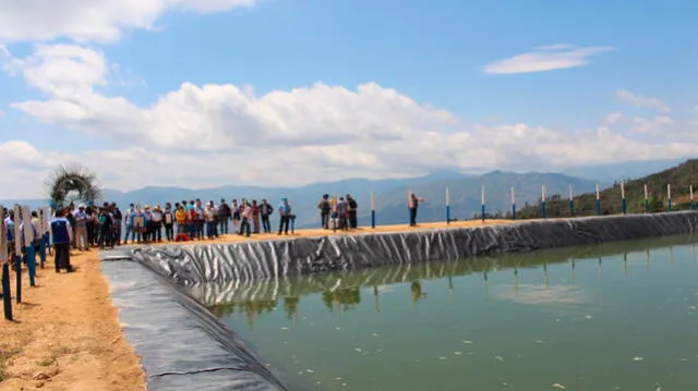 Reservorios de agua del programa Revolución azul en Cajamarca