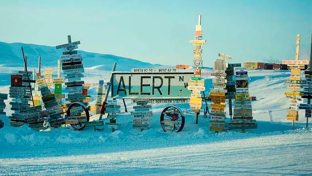 Alert. La localidad habitada más septentrional de Canadá está cerca del Polo Norte pero ya no se siente el frío. Foto: Difusión.