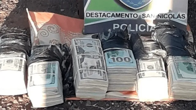 Dinero confiscado a Santiago Fernández Saénz, DJ y organizador de eventos. Foto: Clarín