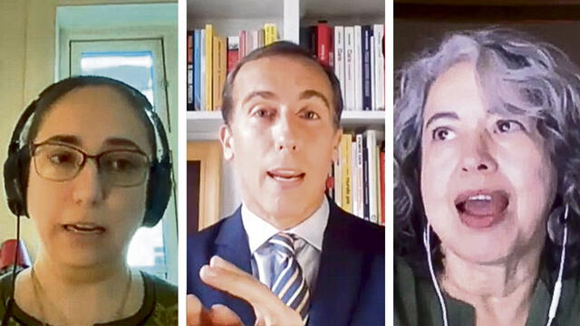 Testimonios. Emilia Díaz-Struck (ICIJ), Hugo Alconada (La Nación) y Mónica Almeida (El Universo). Foto: composición LR