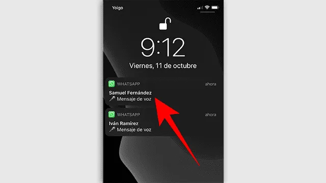 WhatsApp iOS Audios Notificaciones