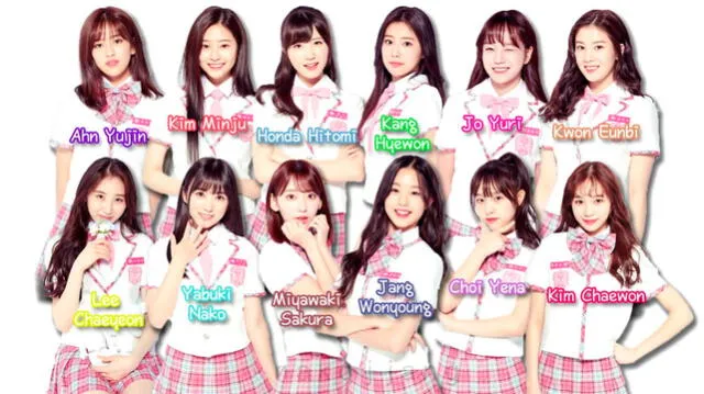 IZ*ONE está compuesto por doce miembros: Jang Won-young, Sakura Miyawaki, Jo Yu-ri, Choi Ye-na, An Yu -jin, Nako Yabuki, Kwon Eun-bi, Kang Hye-won, Hitomi Honda, Kim Chae-won, Kim Min-ju Y Lee Chae Yeon.