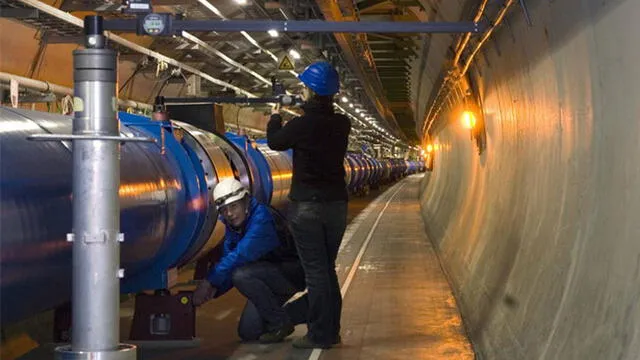 Parte del gigantesco acelerador de partículas LHC. Fuente: CERN.