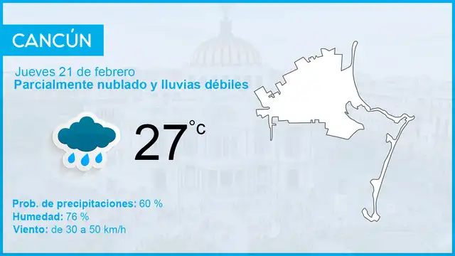 Conoce el clima en México hoy jueves 21 de febrero, según el pronóstico del tiempo Conoce el clima en México hoy jueves 21 de febrero, según el pronóstico del tiempo