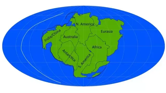 Modelo del supercontinente Aurica. Foto: Hanahh Davis et. al.