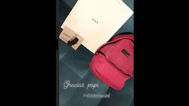 Los regalos de Christian Domínguez a su pequeña hija.