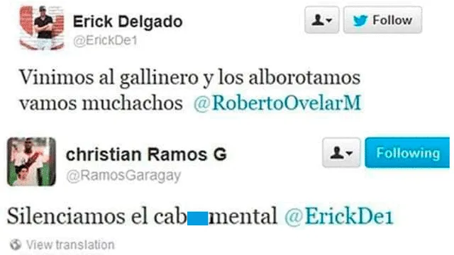 Christian Ramos escribió un tuit ofensivo a Universitario, pero luego se arrepintió. Foto: Captura