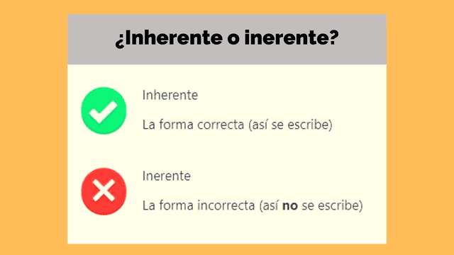 Cómo se escribe: ¿Inherente o inerente?