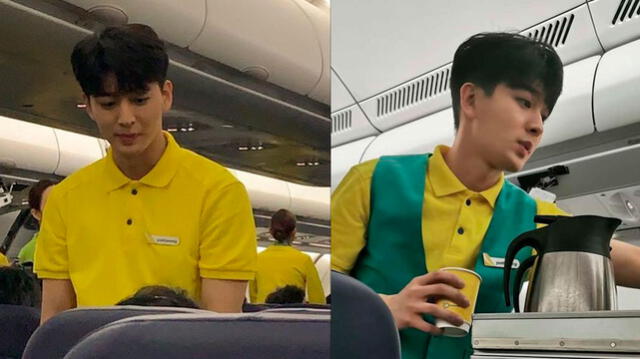 iKON: Song Yun Hyeong lucía el uniforme de Cebu Pacific, la aerolínea más grande de Filipinas.