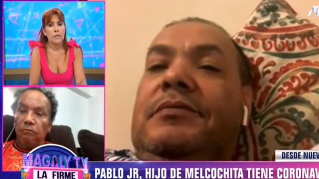 Melcochita y su hijo Pablo Villanueva