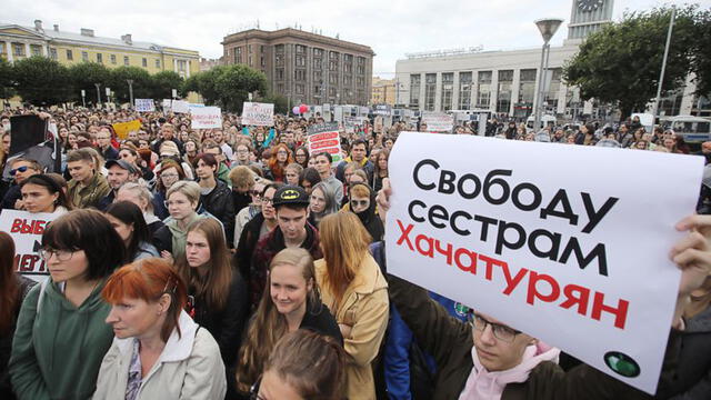 Manifestaciones a favor de las hermanas. Foto: Getty Images.