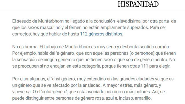Captura del artículo publicado por Hispanidad.