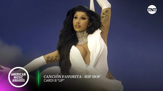 La rapera estadounidense ganó a la canción favorita con su tema "Up". Foto: TNT América Latina.