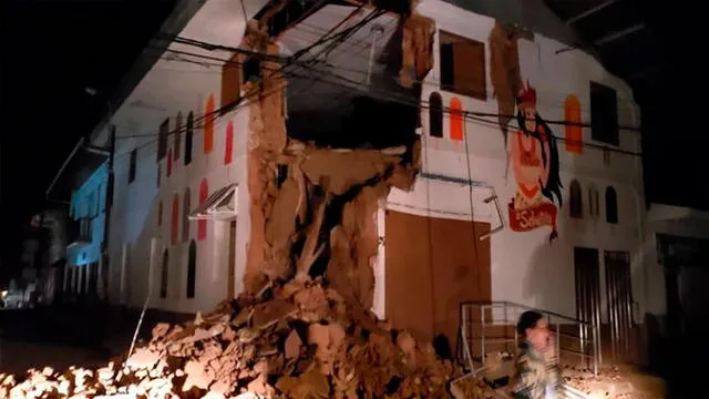 Yarimaguas luego del sismo. Foto: AFP