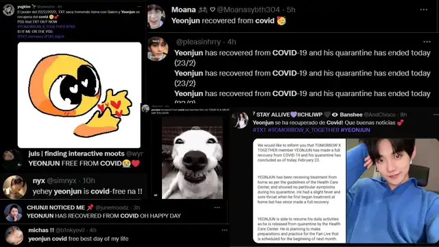 TXT, Yeonjun, COVID-19, Big Hit, Moa, Twitter, Weverse