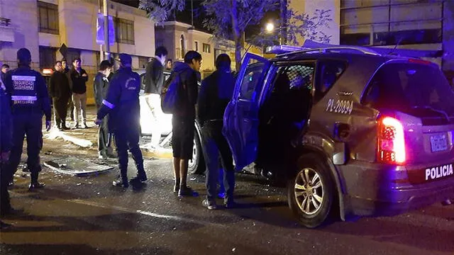 Policía resultó herido tras accidente en el Cercado de Arequipa