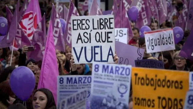Manifestación en España por el Día Internacional de la Mujer. (Foto: El Español)