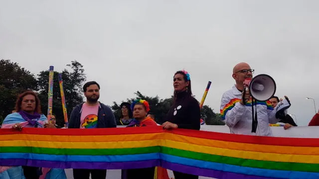 Ricardo Morán inauguró Marcha del Orgullo LGBTI. Créditos: Jessica Merino.