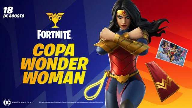 Arte oficial de la Copa Wonder Woman. Fuente: Fornite
