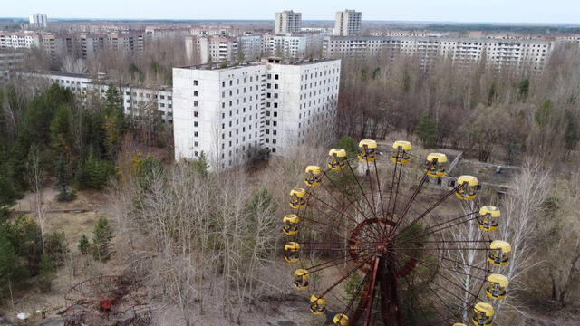 Así luce hoy el lugar donde se encontraba el centro nuclear de Chernobyl. Foto UNOTV