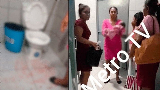Mujer intentó ahogar a su bebé recién nacido en el inodoro de un hospital [VIDEO]