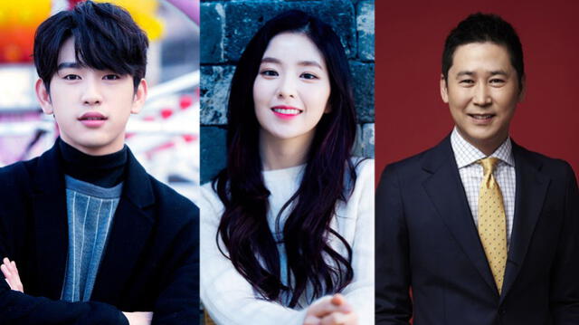 Anfitriones del Festival de la Canción 2019: Jinyoung de GOT7, Irene de Red Velvet y Shin Dong Yup.