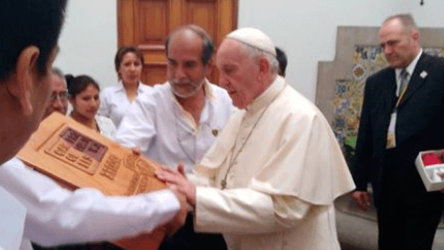 Papa Francisco en Perú: presos le entregaron presentes en Nunciatura Apostólica