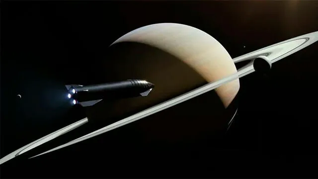 Se tiene planeado que Starship viaje aún más allá de Marte. Imagen: Space X.