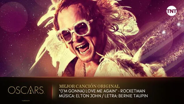 Elton John ganó el Oscar 2020 en la categoría 'Mejor canción original'. (Foto: TNT)