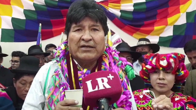 Exmandatario Evo Morales en su visita a la región de Puno
